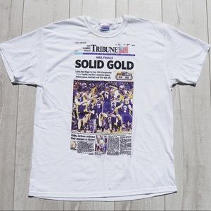 💥2009 KOBE BRYANT NBA CHAMPIONSHIP NEWSPAPER T-SHIRT